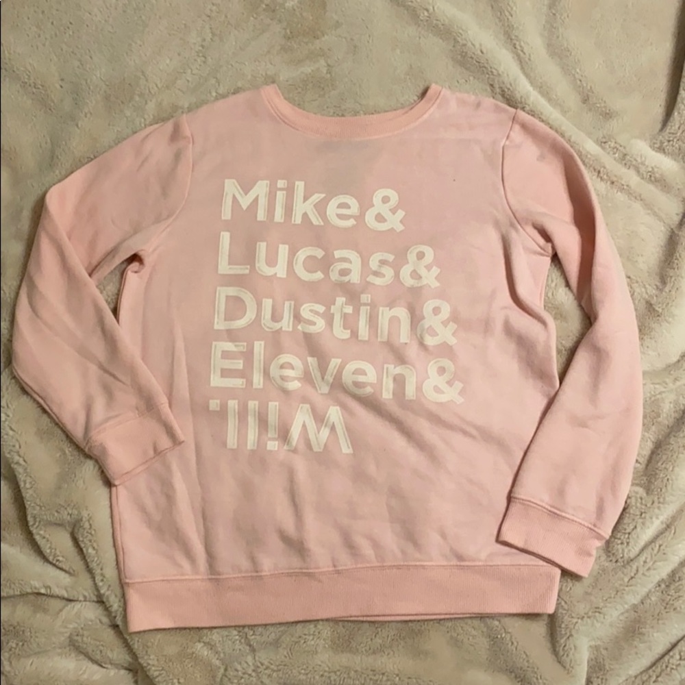 Pink stranger things sweatshirt ( no hood)!